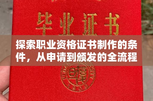 金昌探索职业资格证书制作的条件，从申请到颁发的全流程解析