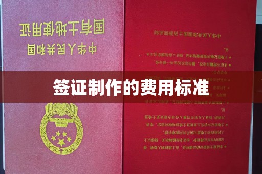 金昌签证制作的费用标准