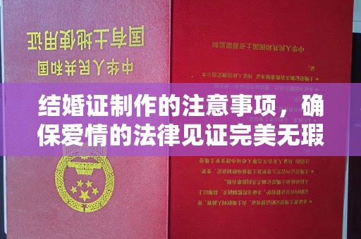 金昌结婚证制作的注意事项，确保爱情的法律见证完美无瑕